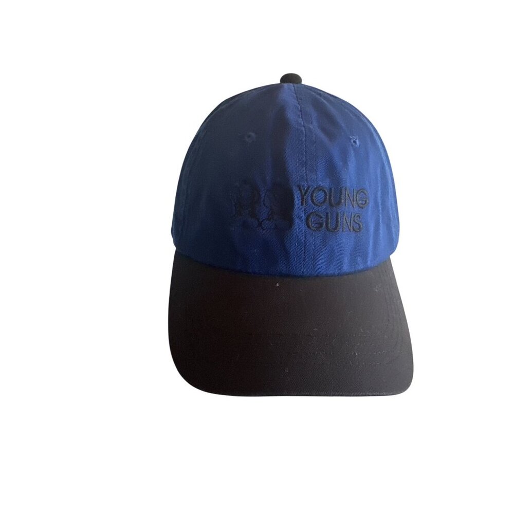 Young Guns Blue & Black Embroidered Baseball Cap With Cowboy Graphics Unisex